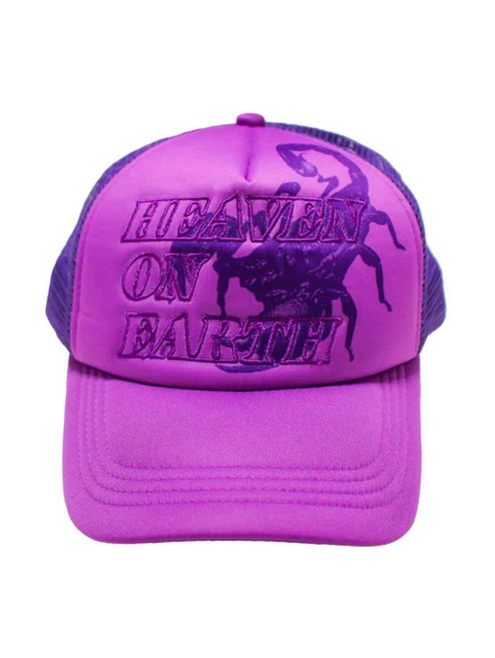 "Heaven On Earth" Purple Scorpion Adjustable Snapback Trucker Hat